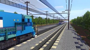 Chase Train Collision in Minecraft Animation