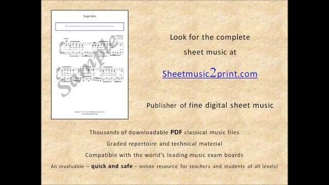 Jingle Bells - Piano Sheet Music смотреть онлайн