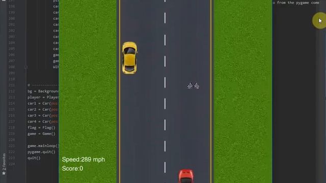 Simple car racing game created using Python & Pygame смотреть онлайн