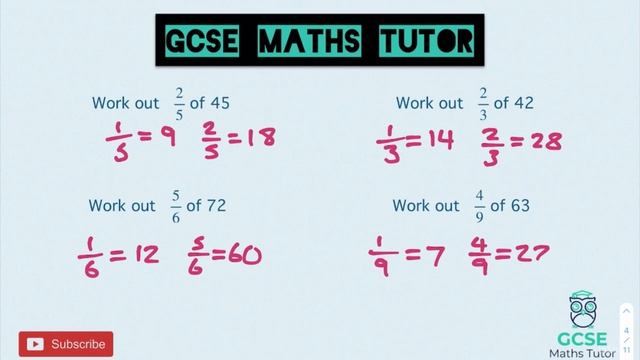 Fractions of an Amount (And Reverse Fractions!) | Grade 5 Crossover Playlist | GCSE Maths Tutor смотреть онлайн