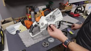 Как установить сцепление и звездочку на бензопилу STIHL 070