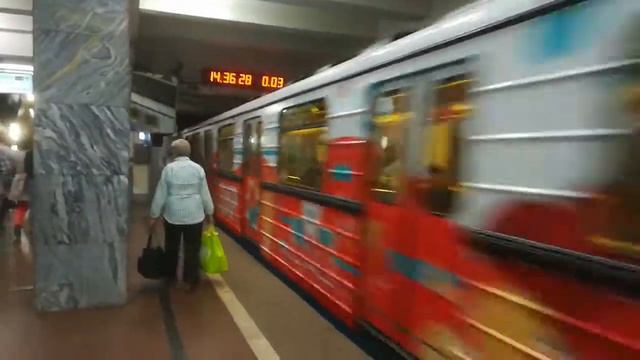 Именной поезд "Спасибо, Донор" на станции Тушинская