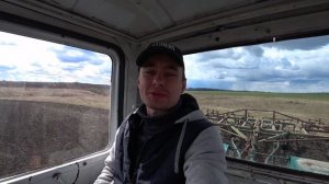 Культивация на Тракторе т-150, предпоследнее поле сделано))