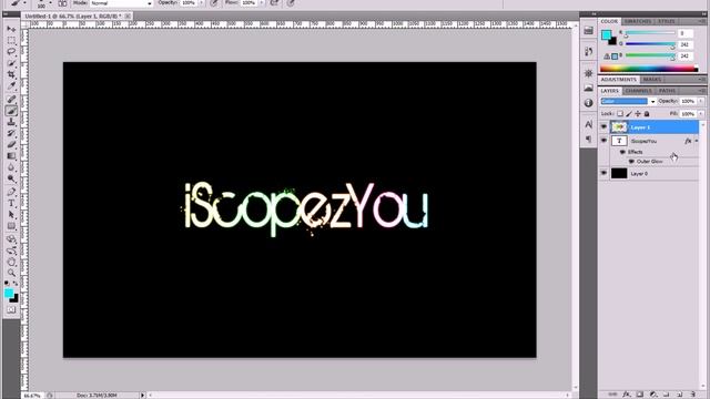 Photoshop CS5: Neon Glow Text Effect Tutorial