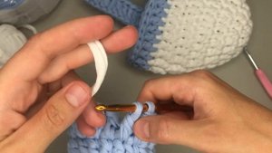 подвесные корзины из трикотажной пряжи крючком Капелька в детскую комнату своими руками ● вязание