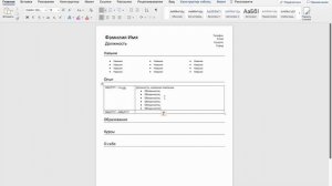 Резюме в Word | Инструкция Как Составить | + Бланк 2023