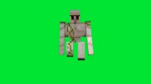 Iron Golem Minecraft Green Screen Chroma key Animation