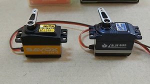 Сравнение работы сервопривода savox 1258 и BlueBird BMS-117