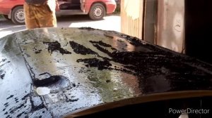 подготовка детали к покраски . снятие старого лкп с помощью смывки краски от бренда а1
