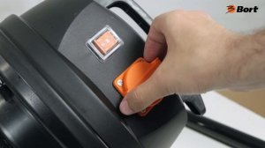Строительный пылесос Bort BSS-1530-Pro для уборки строительной пыли, опилок, мусора и жидкости