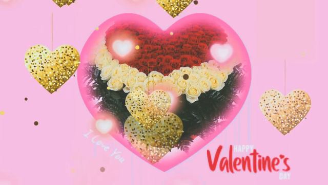 Красивое поздравление с Днём Святого Валентина. смотреть онлайн