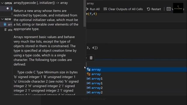 Methods in Python Arrays - Part 2  | At A Glance! | #arraymethods #datastructure