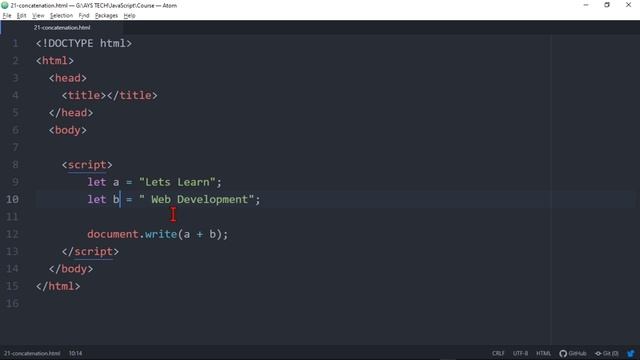 19. Concatenation in JavaScript | JavaScript | JavaScript in Pashto