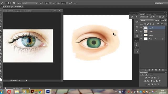 Рисую глаз в Photoshop. Цифровое рисование. Часть 1.