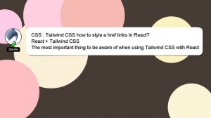 CSS : Tailwind CSS how to style a href links in React?