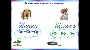 Дифференциация кинетически сходных букв Ш Щ в словосочетаниях и предложениях