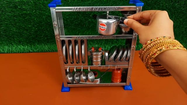 Unboxing Miniature Steel Full Kitchen Set Collection | Cooking Game | Kitchen Set | Review