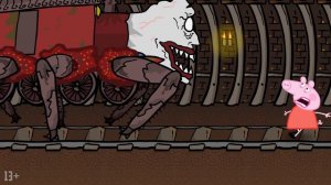 Peppa Pig meeting With the Choo Choo Charles - Horror Story