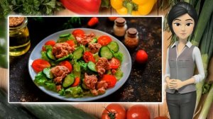 Салат с тунцом и кедровыми орешками