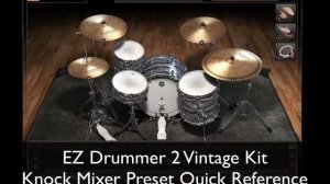 Vintage Knock Drum Kit Preset Demo 103 BPM EZ Drummer 2