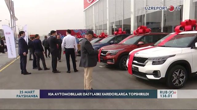 O‘zbekistonda ishlab chiqarilgan birinchi KIA avtomobillari xaridorlarga topshirildi