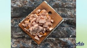 Фунчоза с копченой курицей Рецепт, пошаговый, как приготовить, видеорецепт