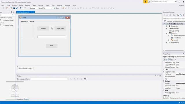 Picture Box and Open File Dialog Box in C# смотреть онлайн
