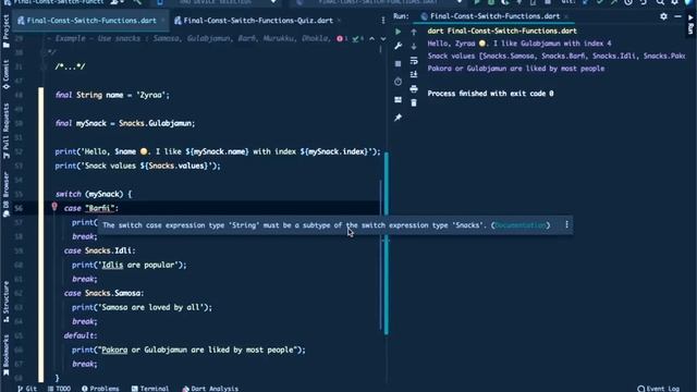 4-Dart Basic |  Final-Const-Switch-Functions