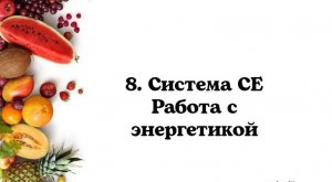 8. Система СЕ. Работа с энергетикой