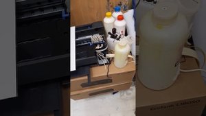 Пример, обзор принтера epson l18050, переделанного в DTF станок