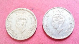 Silver, George VI, King, Emperor, One Rupee, Price and Value @CoinsandCurrency