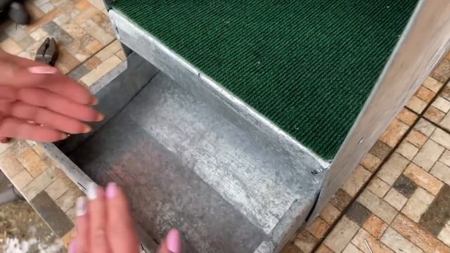 Как сделать металлическое гнездо для кур несушек со скатом яиц