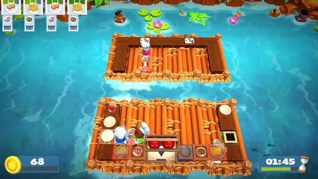 [Overcooked 2] Level 2-1 (3 Stars) ► Score: 511 / 340 ♦ Co-Op Mode (3 Players) ★ Gameplay ║#8║ смотреть онлайн