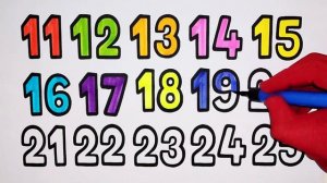 11, 12,13, 14, 15, 16, 17, 18, 19, 20, to 25. Easy Learning Video for Kids, Ks Art