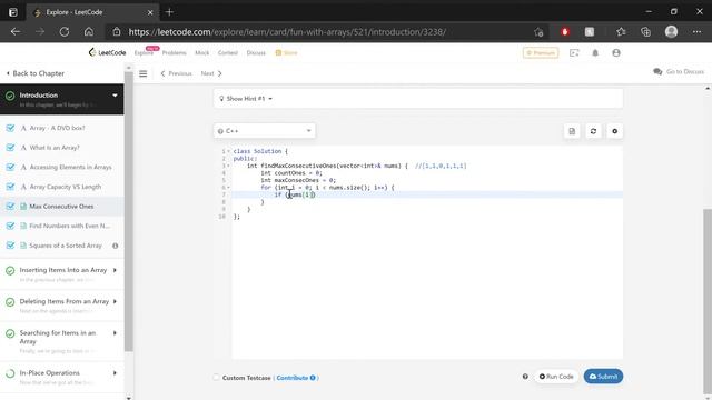 Max Consecutive Ones in C++ - A LeetCode Journey смотреть онлайн