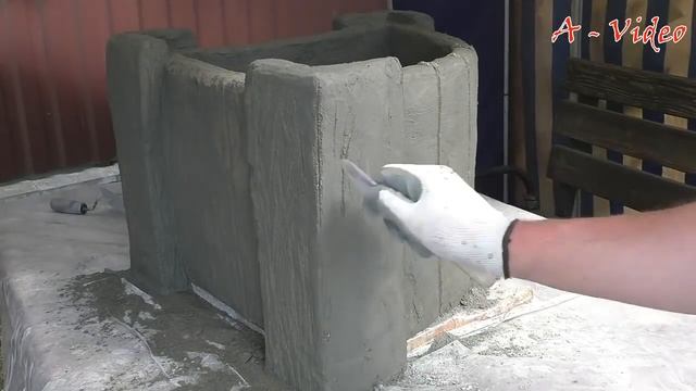 ?Как сделать большой угловой вазон из цемента / How to make a large corner pot out of cement смотреть онлайн