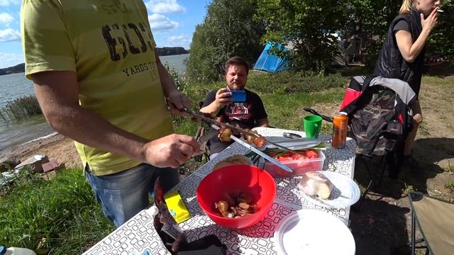 Отдых с палатками в Подмосковье. Истринское водохранилище