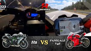 Kawasaki Ninja H2 ?️ Ducati Panigale V4S | Acceleration & Top Speed ??