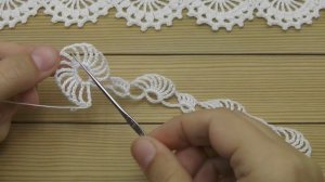 Красивое ЛЕНТОЧНОЕ КРУЖЕВО вязание крючком мастер-класс Crochet Tape Lace Tutorial