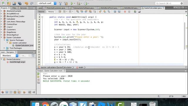 Easter Calculator in Java смотреть онлайн