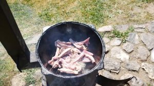 КУЫРДАК В КАЗАНЕ НА КОСТРЕ