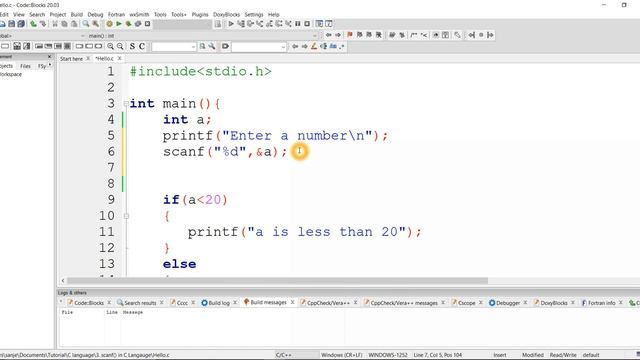 #22 if else condition using user input in C Language