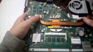 Ремонт ноутбука ASUS X55VD - Чистка от пыли, замена термопасты