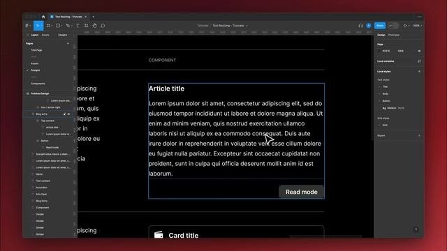 Text Truncates Figma Tutorial