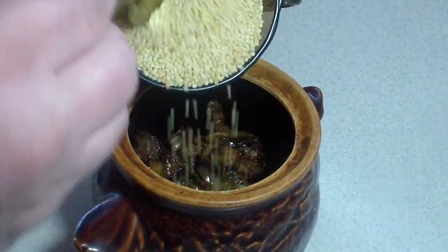 Пшенная каша с мясом  в горшочке  или просто ПШЕНКА   //   Millet Porridge With Meat In A Pot