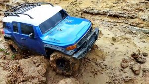 RC HUANGBO zp1007 toyota FJ CRUISER 1/10 pinggir sungai#6