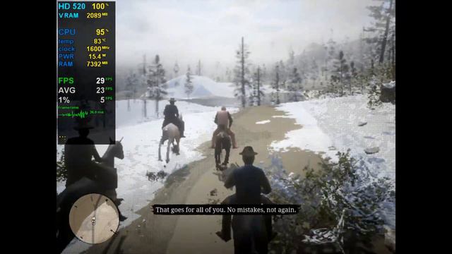 Intel HD 520 - Red Dead Redemption 2 - Potato Graphics Config! смотреть онлайн