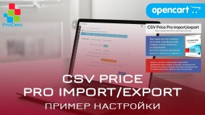 CSV Price Pro Import/Export, пример настройки модуля для импорта CSV прайса