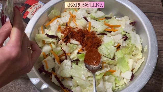 Капуста лепестками по корейски, очень ароматная и хрустящая!!!