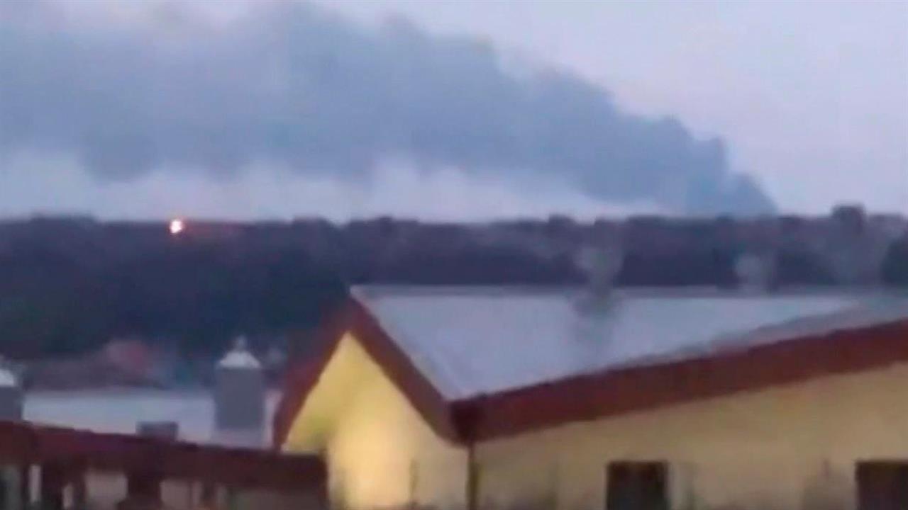 В Белгородской области ночью загорелся склад боеприпасов